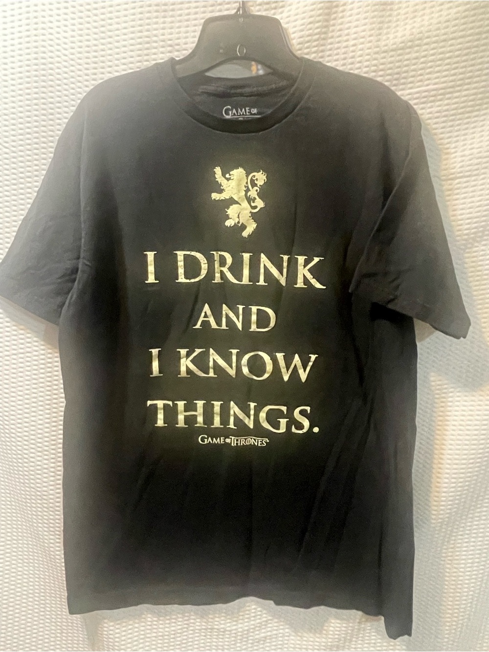 Game of Thrones I Drink and I Know Things T-Shirt Men’s XL Black HBO Tyrion Tee